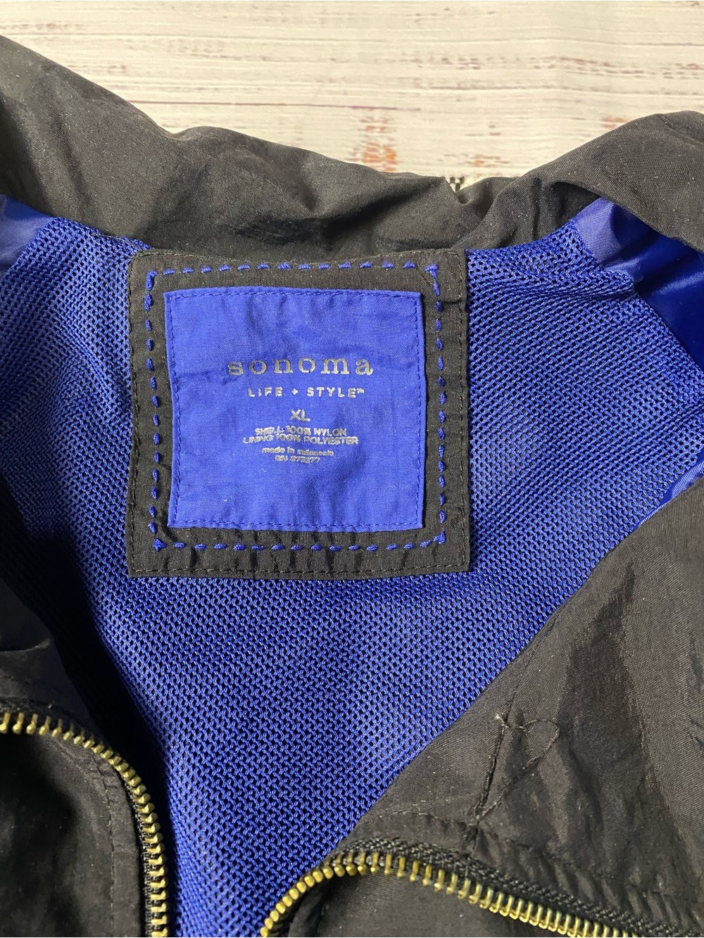 Sonoma Black Utility Hooded Zip Jacket Sz-XL - Picture 5 of 8
